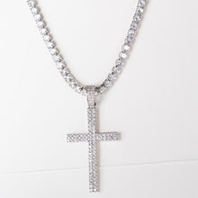 Load image into Gallery viewer, Hip hop micro pave zircon cross pendant zircon crystal custom size