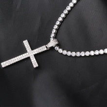 Load image into Gallery viewer, Hip hop micro pave zircon cross pendant zircon crystal custom size