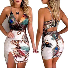 Load image into Gallery viewer, Boho Floral Women Dress Sexy Ladies Sleeveless Bodycon Prom
