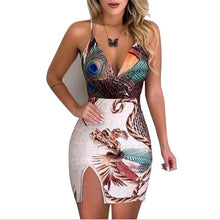 Load image into Gallery viewer, Boho Floral Women Dress Sexy Ladies Sleeveless Bodycon Prom