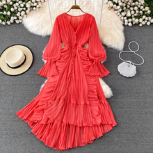 Load image into Gallery viewer, Long Dress V Neck