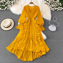 Load image into Gallery viewer, Long Dress V Neck