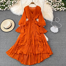Load image into Gallery viewer, Long Dress V Neck