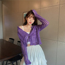 Load image into Gallery viewer, Hollow Knitted Shirt Women's Thin Sweaters Fashion New Slim - Sophornlilly