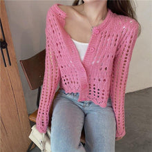 Load image into Gallery viewer, Hollow Knitted Shirt Women's Thin Sweaters Fashion New Slim - Sophornlilly