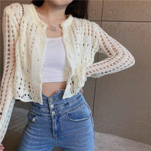 Load image into Gallery viewer, Hollow Knitted Shirt Women's Thin Sweaters Fashion New Slim - Sophornlilly