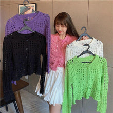 Load image into Gallery viewer, Hollow Knitted Shirt Women's Thin Sweaters Fashion New Slim - Sophornlilly