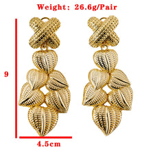 Load image into Gallery viewer, Hollow Out Special Style Heart Shaped Leaf Women Earring 2021 New