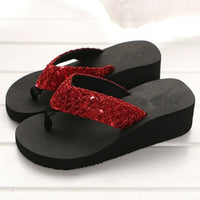 Thick Platform Sandals Sequins