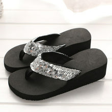 Load image into Gallery viewer, Thick Platform Sandals Sequins