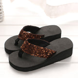 Thick Platform Sandals Sequins