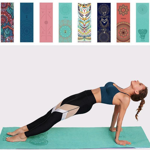 Hot 1Pcs 63*185cm Yoga Mat Printed Yoga Towel Non Slip Exercise - Sophornlilly