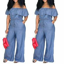 Load image into Gallery viewer, Jumpsuit Casual Solid Off Shoulder Long