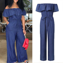 Load image into Gallery viewer, Jumpsuit Casual Solid Off Shoulder Long