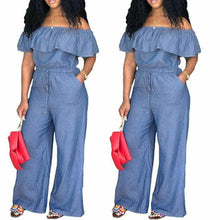 Load image into Gallery viewer, Jumpsuit Casual Solid Off Shoulder Long