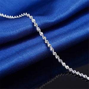 Fashion Twisted Chain Bracelets Sterling Silver Anklets