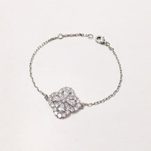 Load image into Gallery viewer, Hot Hollow Four Leaf Clover Charm Bracelt with AAA CZ Zircon Stone - Sophornlilly