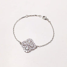 Load image into Gallery viewer, Hot Hollow Four Leaf Clover Charm Bracelt with AAA CZ Zircon Stone - Sophornlilly
