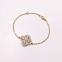 Load image into Gallery viewer, Hot Hollow Four Leaf Clover Charm Bracelt with AAA CZ Zircon Stone - Sophornlilly
