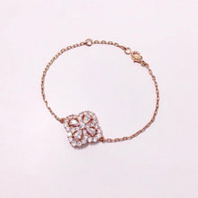 Load image into Gallery viewer, Hot Hollow Four Leaf Clover Charm Bracelt with AAA CZ Zircon Stone - Sophornlilly