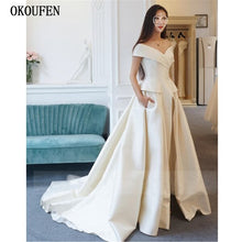 Load image into Gallery viewer, Hot Ivory Evening Dresses with Pants Jumpsuits Pockets Off the