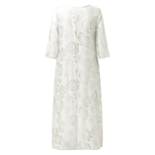 Load image into Gallery viewer, Summer Dress Round Neck Short Sleeve Lace Long