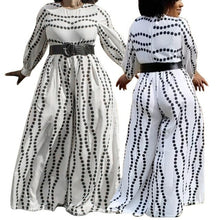 Load image into Gallery viewer, Casual O neck Lantern Sleeve Jumpsuits Fashion Plus - Sophornlilly