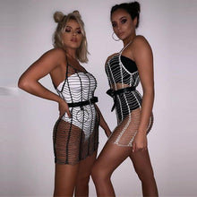 Load image into Gallery viewer, Hot Summer Women Ladies Bikini Crystal Cover ups Fishnet Mesh Cover Up - Sophornlilly