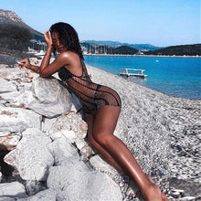Load image into Gallery viewer, Hot Summer Women Ladies Bikini Crystal Cover ups Fishnet Mesh Cover Up - Sophornlilly
