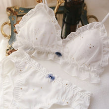 Load image into Gallery viewer, Hot Underwear Starry Women Bra Set Printing Full Lace Triangle Cup