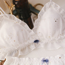 Load image into Gallery viewer, Hot Underwear Starry Women Bra Set Printing Full Lace Triangle Cup