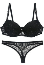 Load image into Gallery viewer, Lace Drill Bra Set Women Plus Size Push Up