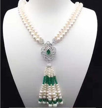 Load image into Gallery viewer, Hot sell new 2row 7 8mm  natural white freshwater pearl multilaye