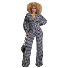 Load image into Gallery viewer, plaid Women Jumpsuits Spring Sexy Lady's V Neck Full - Sophornlilly