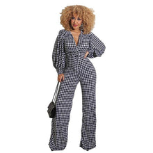 Load image into Gallery viewer, plaid Women Jumpsuits Spring Sexy Lady's V Neck Full - Sophornlilly