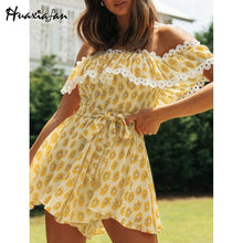 Load image into Gallery viewer, Off Shoulder Lace Patchwork Rompers Playsuits Women with - Sophornlilly