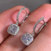Load image into Gallery viewer, New Trendy Square Shape Drop Earrings Brilliant Bridal