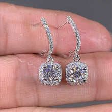 Load image into Gallery viewer, New Trendy Square Shape Drop Earrings Brilliant Bridal