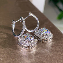 Load image into Gallery viewer, New Trendy Square Shape Drop Earrings Brilliant Bridal