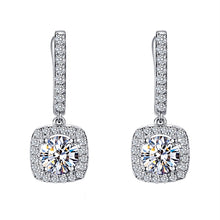 Load image into Gallery viewer, New Trendy Square Shape Drop Earrings Brilliant Bridal