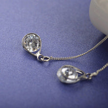 Load image into Gallery viewer, Simple Stylish Wire Hanging Earrings Silver Color AAA Crystal