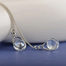 Load image into Gallery viewer, Simple Stylish Wire Hanging Earrings Silver Color AAA Crystal