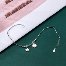 Load image into Gallery viewer, Sterling Silver Star Smiling Face Pendant Anklet Bracelet