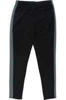 Premium Side Stripe Zip Pocket Track Pants Black -