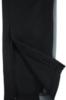 Premium Side Stripe Zip Pocket Track Pants Black -