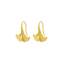 Load image into Gallery viewer, INALIS Golden Earrings For Women Vogue Ginkgo Leaf Pendant Earring Fit