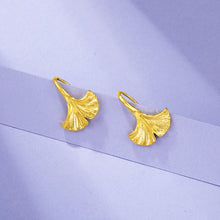 Load image into Gallery viewer, INALIS Golden Earrings For Women Vogue Ginkgo Leaf Pendant Earring Fit