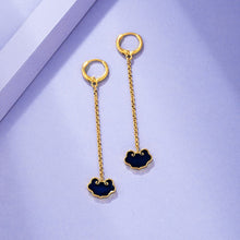 Load image into Gallery viewer, Trendy Drop Women Earrings Blue Lucky Lock Dangle Earring Gold