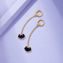 Load image into Gallery viewer, Trendy Drop Women Earrings Blue Lucky Lock Dangle Earring Gold