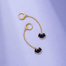 Load image into Gallery viewer, Trendy Drop Women Earrings Blue Lucky Lock Dangle Earring Gold